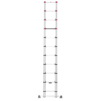 Hailo 7113-112 - Escalera Telescópica De Aluminio Flexline 320 De 11 Peldaños