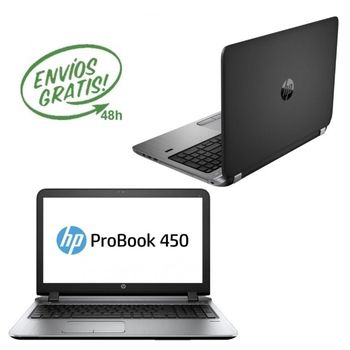 Ordenador Portátil Hp Hp Probook 450 G3 15.6" Core I5- 6200u - 2.30ghz / 8gb Ddr4 / 128gb Ssd + 500gb Hdd - Windows 11 Pro. Reacondicionado.