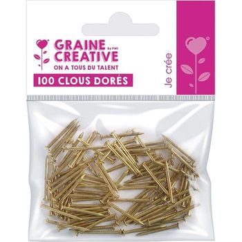 100 Clavos Dorados Para String Art - 20 Mm