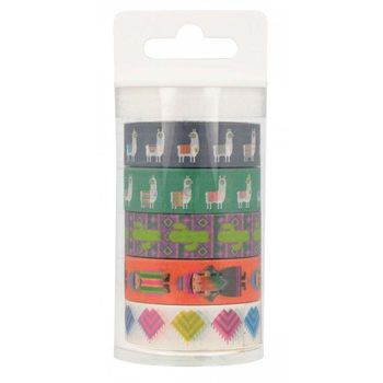 5 Washi Tapes 5 M - Lamas Y Alpacas