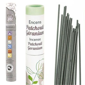 Incensio De Pachulí Con Geranio + Incienso Ayurvédico Natural