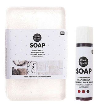 Jabón Transparente Para Moldear 100% Vegano - 250 G + Colorante Para E