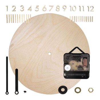 Reloj De Madera Ø 25 Cm Con Números De Madera Para Montar - Sporty