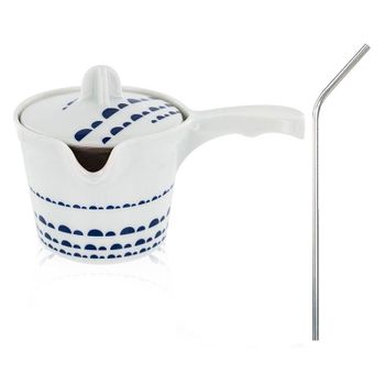 Tetera De Té Verde Kyoto + 4 Pajitas De Acero Inoxidable