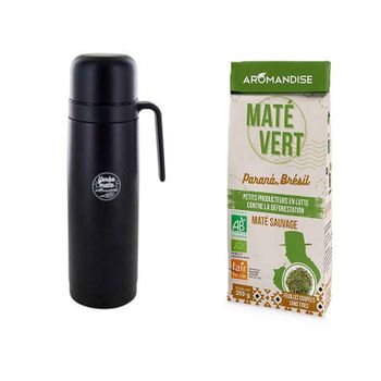 Termo De Mate Con Pico De Precisión 1l + Té Verde Silvestre Brasileño