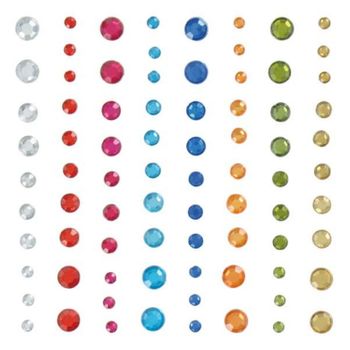 160 Perlas Adhesivas Diamantes Multicolores