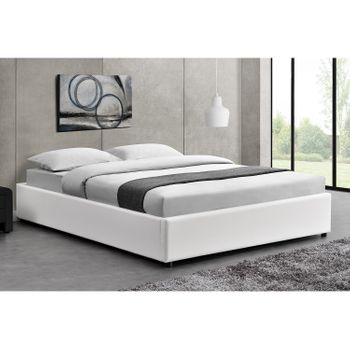 Cama Blanca Con Caja De Almacenaje 140x190 Kennington