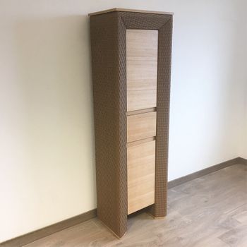 Columna De Almacenaje Charleston Color Natural - 170 Cm - Baño