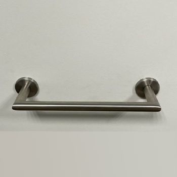 Toallero De Pared De 30 Cm En Latón Cromado Cepillado - Byca