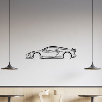 Decoración De Pared De Metal - Corvette C8 Z06 Detallado - Decoración De Pared De Metal - 100cm