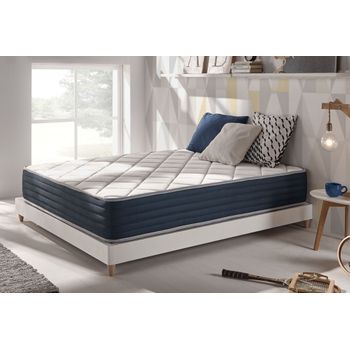 Colchón Reversible Royalvisco 160x200 Cm - 7 Zonas De Confort - Núcleo Hr Blue Latex® - Viscoelástica Thermosoft® - 24 Cm- Firme