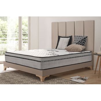 Colchón Visco Elástico Viso Carbone 135x190 Cm - Espuma Hr Aero Latex® - 25 Cm - 7 Zonas De Confort - Firmeza Alta - Naturalex