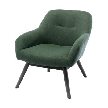 Malmo-sillón De Tela Verde Patas De Madera Negra