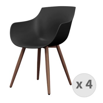 Yanice-silla Negra Patas Metal Negro (x4)