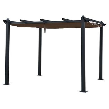 Pérgola Independiente 3 × 3m Cassis Topo - Estructura De Aluminio