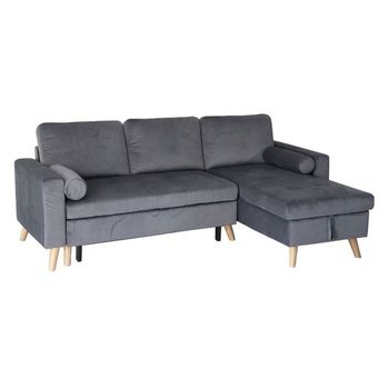 Sofa Chaise Longue Hela Reversible Gris Marengo 4 Plazas 265x150 Cm Tanuk  con Ofertas en Carrefour