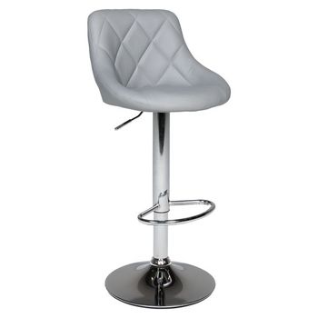 Silla de cocina color gris metal y poliuretano 89x40x45