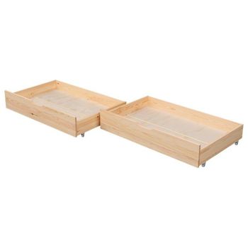 Juego De 2 Cajones De Madera Para Guardar Bajo De La Cama Marceau