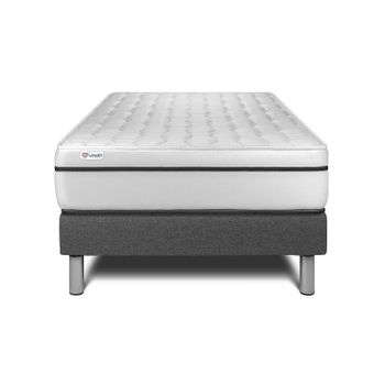 Pack Colchón Vital Spa 120x190 Cm + Somier Gris -  Espuma Viscoelástica