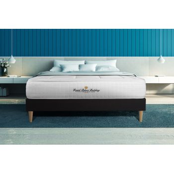 Somier + Colchón Espuma Viscoelástica Con Kit De Base De Cama Negro 120x220cm - Comodidad Firme