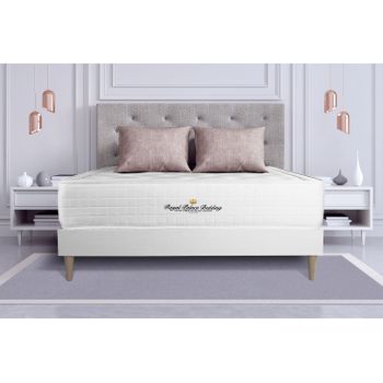 Somier + Colchón Espuma Viscoelástica Con Kit De Base De Cama Blanco 120x200cm - Comodidad Equilibrado