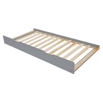 Oneiroi - Cajón De Cama Funcional Con Ruedas - Cama Nido Individual - Madera De Pino - Gris - 190x94cm