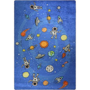 Alfombra Para Dormitorio Infantil 120 X 160 Cm - Azul