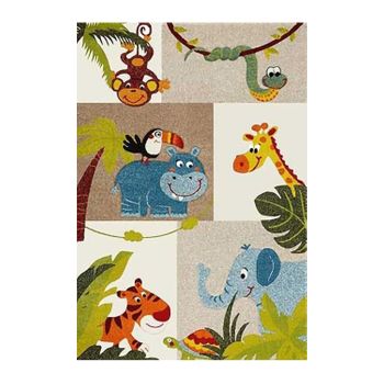 Alfombra Para Dormitorio Infantil 120 X 160 Cm - Multicolor