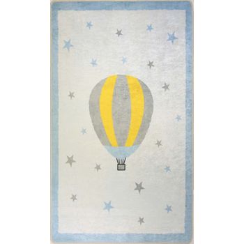 Mongolfiere Alfombra Infantil 120 X 160 Cm - Azul