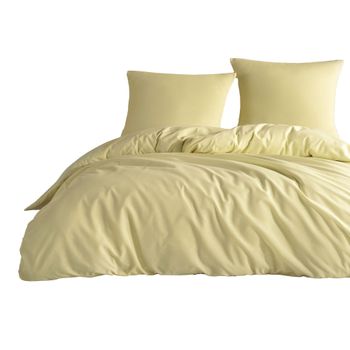 Juego De Cama Liso 260 X 240 Cm - Amarillo