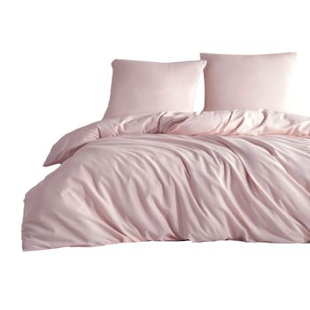 Juego De Cama Liso 260 X 240 Cm - Rosa