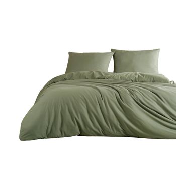 Juego De Cama Liso 260 X 240 Cm - Verde