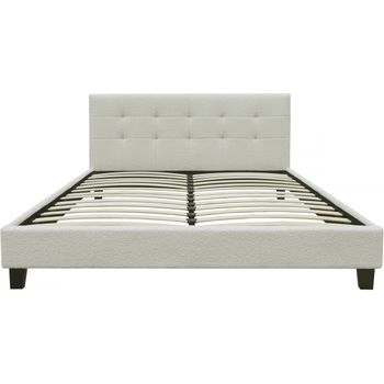 Cama De Tela Bouclette "julia" 140x190cm - Crema