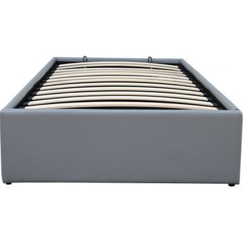 Cama Individual De Pvc Con Box "ava" - 90 X 190 Cm - Gris