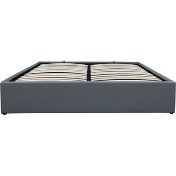 Cama Doble De Pvc Con Box "ava" - 140 X 190 Cm - Gris