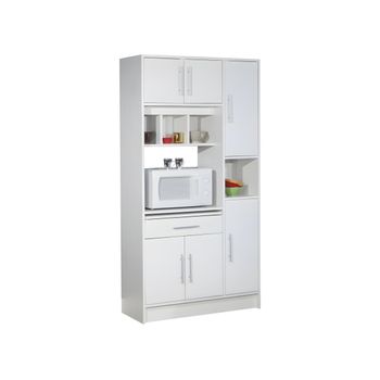 Aparador De Cocina Mady 1 Cajón 91x40x180 Cm Color Blanco Vente-unique