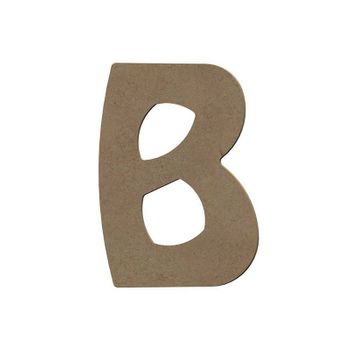 Letra B Mayúscula De Madera Mdf Para Decoración - 15 Cm