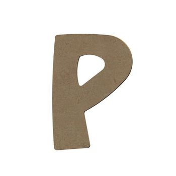 Letra P Mayúscula De Madera Mdf Para Decorar - 15 Cm