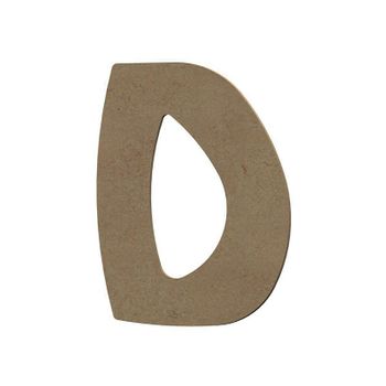 Letra D Mayúscula De Madera Mdf Para Decoración - 8 Cm