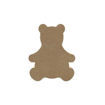 Oso De Madera De Mdf Para Decorar - 10 Cm