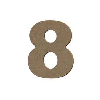 Número 8 En Madera Mdf Para Decoración - 8 Cm