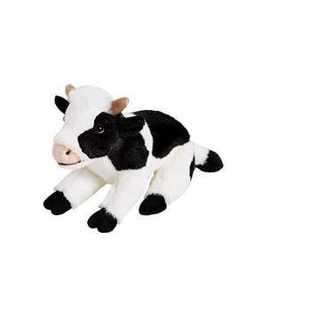 1732 Peluche Vaca Blanco Y Negro 26cml