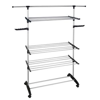 Tendedero Plegable De Abs Acero Inoxidable Homcom 142x55x172 Cm-plata con  Ofertas en Carrefour