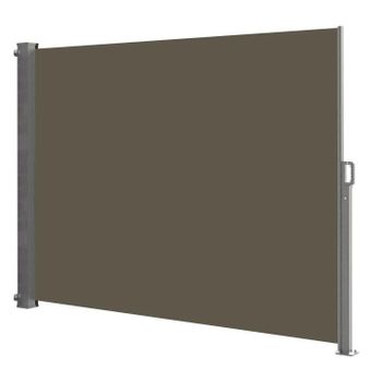 Mampara desplegable, biombo exterior extensible 300 x 180 cm gris SALTILLO