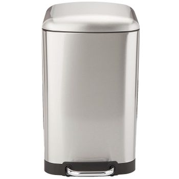 Cubo Basura De Acero Inox. C/pedal Spirellaakira50l 42,7x29,7x64,3gris  con Ofertas en Carrefour