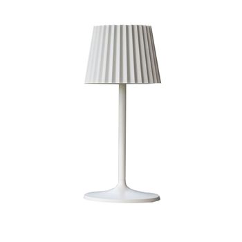 Lámpara De Mesa Led Inalámbrica H30cm Abby White