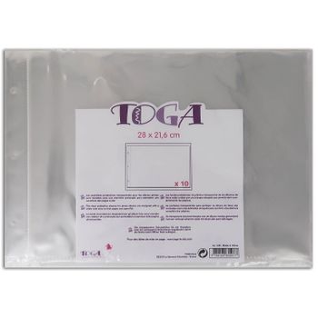 10 Bolsillos Transparentes Para Scrapbooking 28 X 21,6 Cm