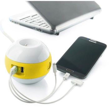 Watt & Co Multimedia Multimedia Wattball 2p 16a + 1p 6a + Usb 2.1a Amarillo