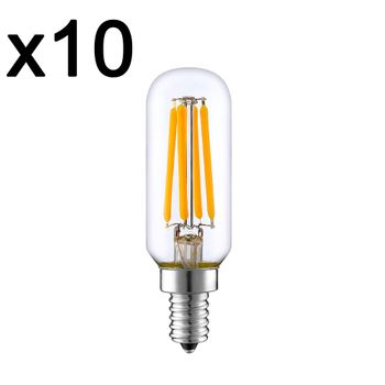 Lote De 10 Bombillas Led Con Filamento E14 4w Pluton