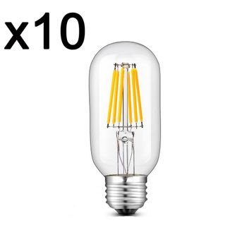 Paquete De 10 Bombillas De Filamento Led E27 6w Sedna